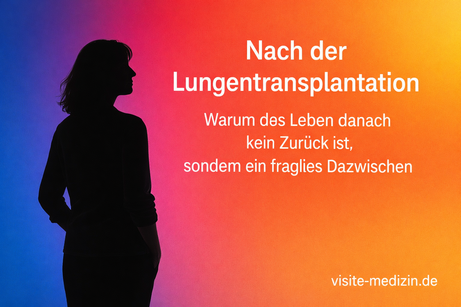 Schwarze Silhouette, Frau 55 Jahre